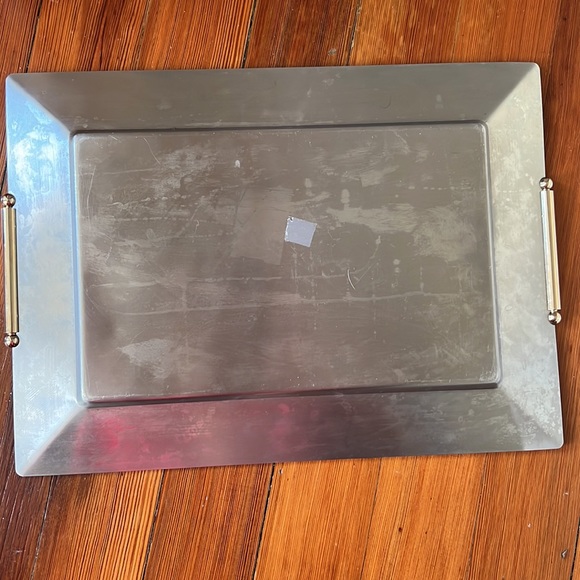 Vintage Elegant Gioiel Oro Tray Designed by Roberto C. Italy 24 K Inox 18/10 - Picture 11 of 16